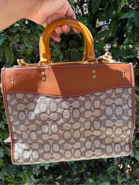 Coach Rogue 25 signature jacquard